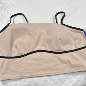 Women's Cream Bralette with Black Trim